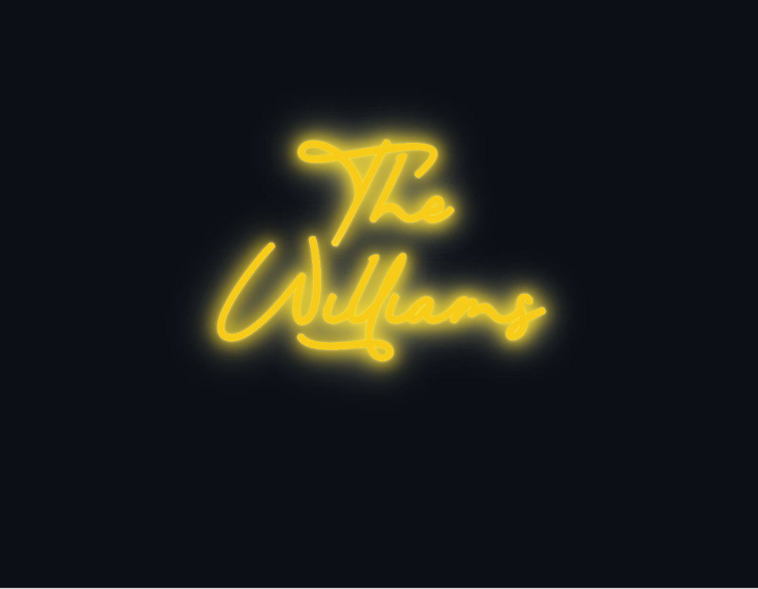 Custom neon sign - The  Williams