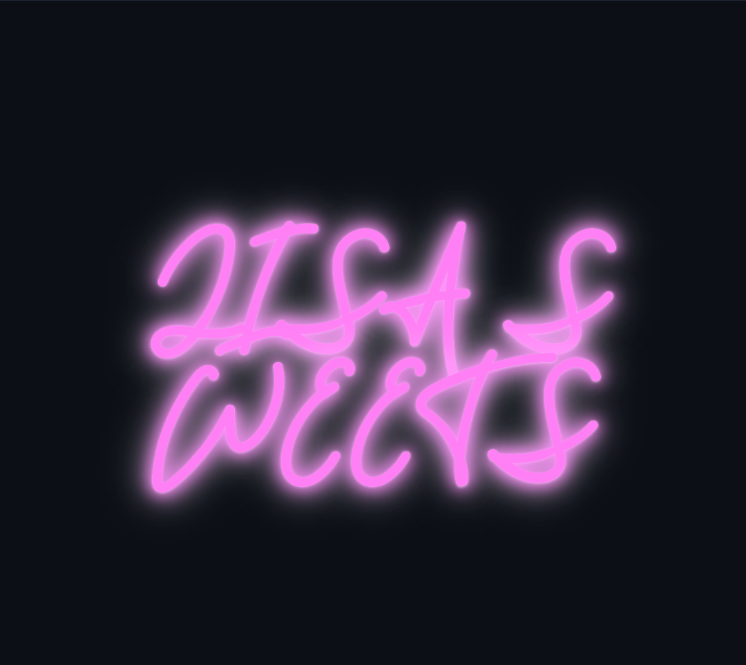 Custom neon sign - LISA SWEETS