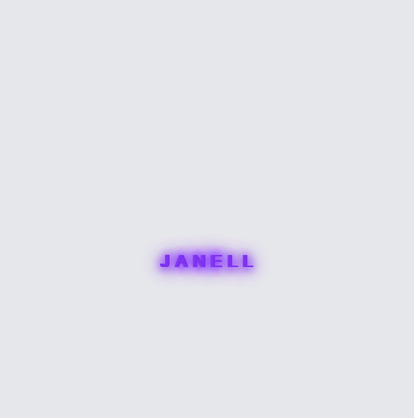 Custom neon sign - Janell