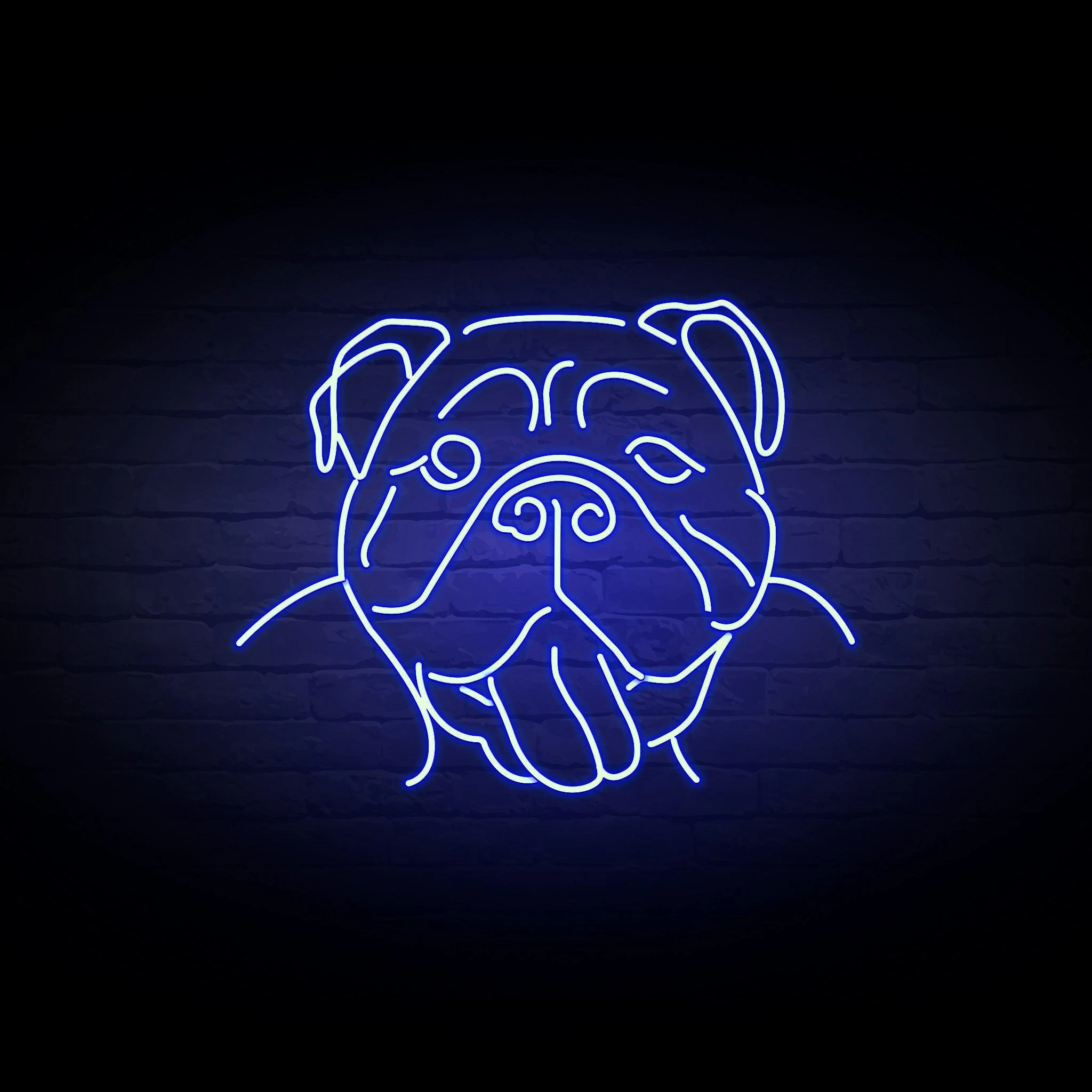 'ENGLISH BULLDOG HEAD' NEON SIGN - NeonFerry