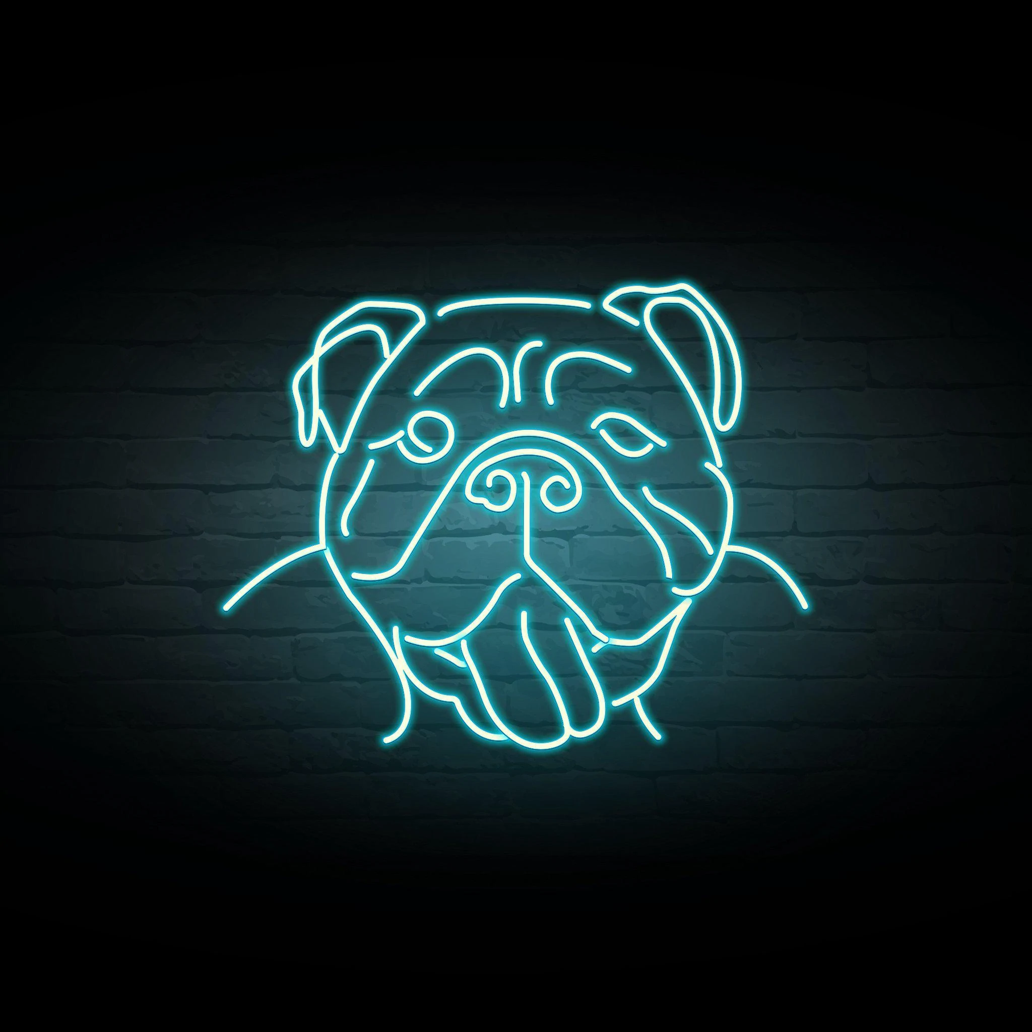 'ENGLISH BULLDOG HEAD' NEON SIGN - NeonFerry