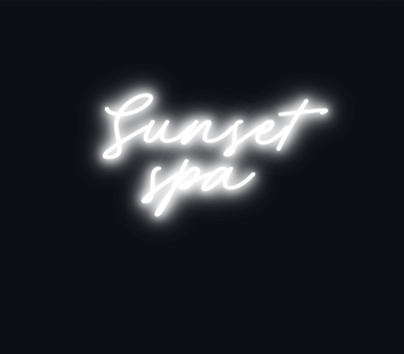 Custom neon sign - Sunset spa