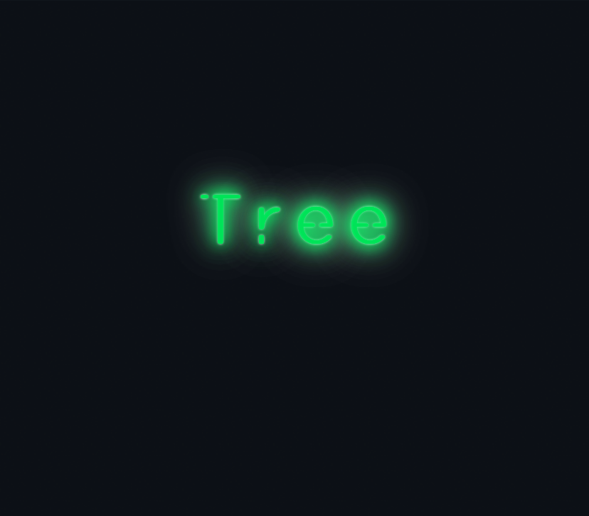 Custom neon sign - Tree