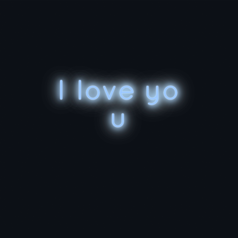 Custom neon sign - I love you