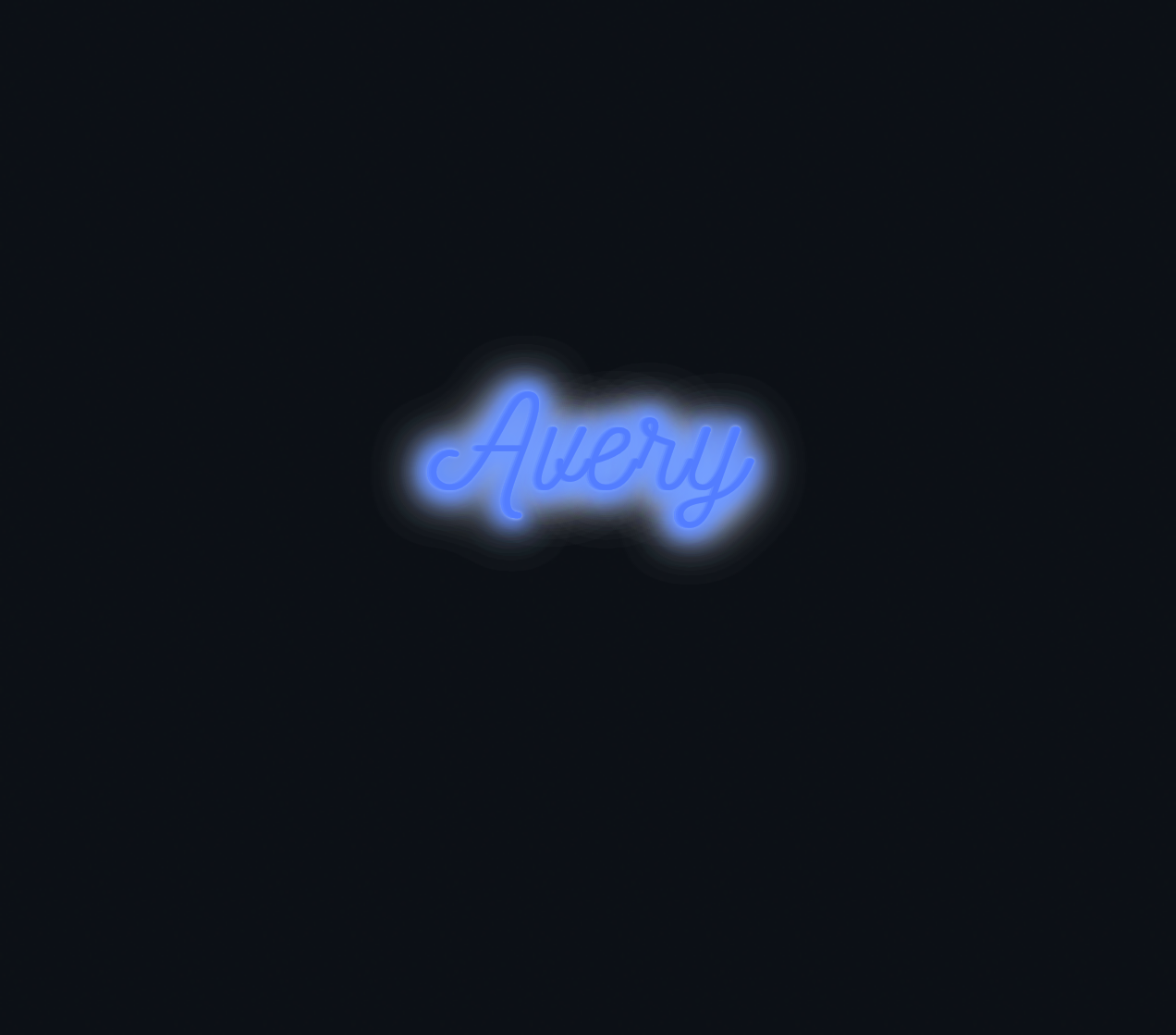 Custom neon sign - Avery