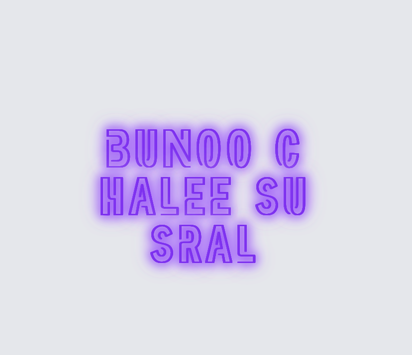 Custom neon sign - Bunoo   Chalee  Susral