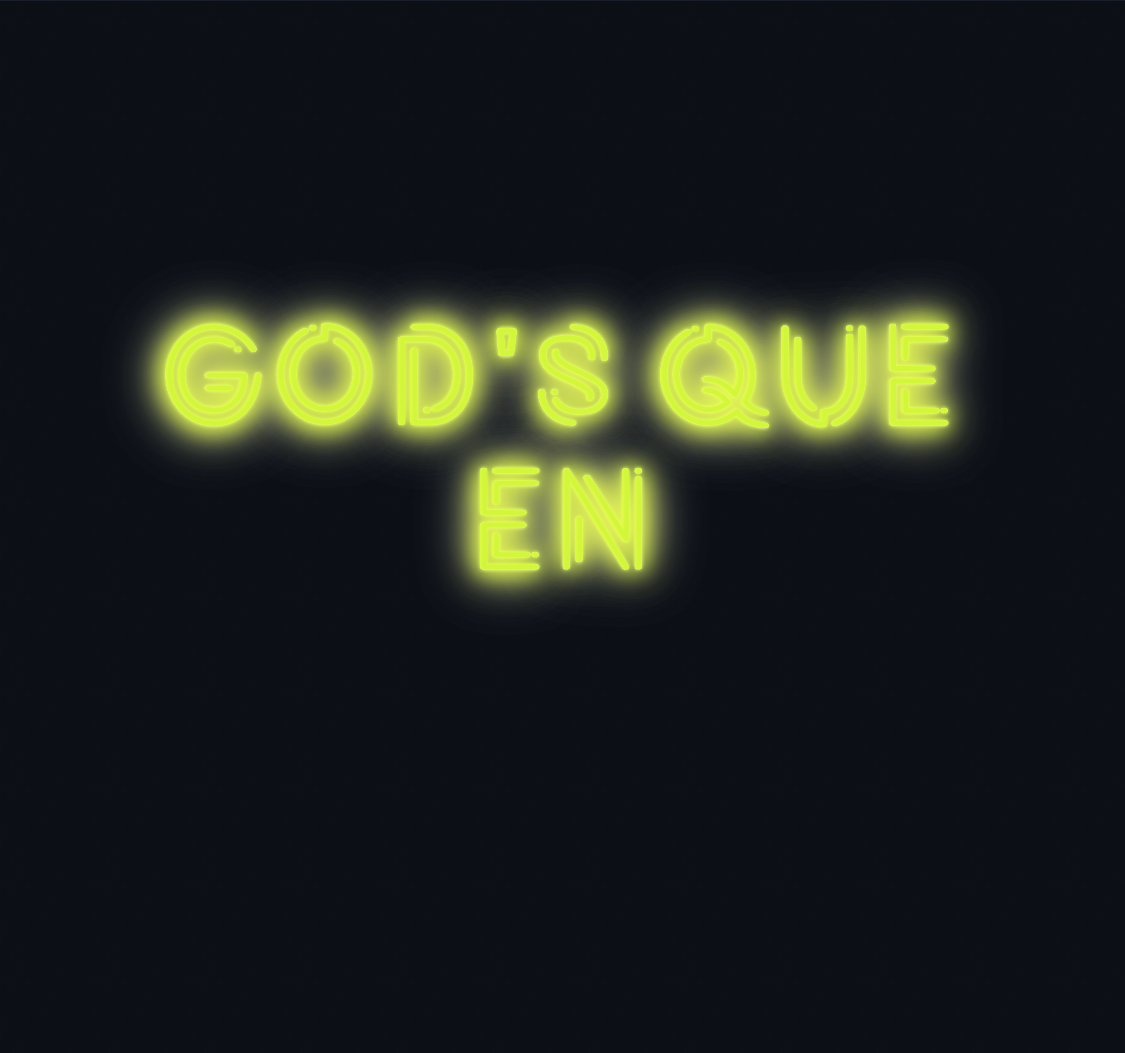 Custom neon sign - GOD'S QUEEN