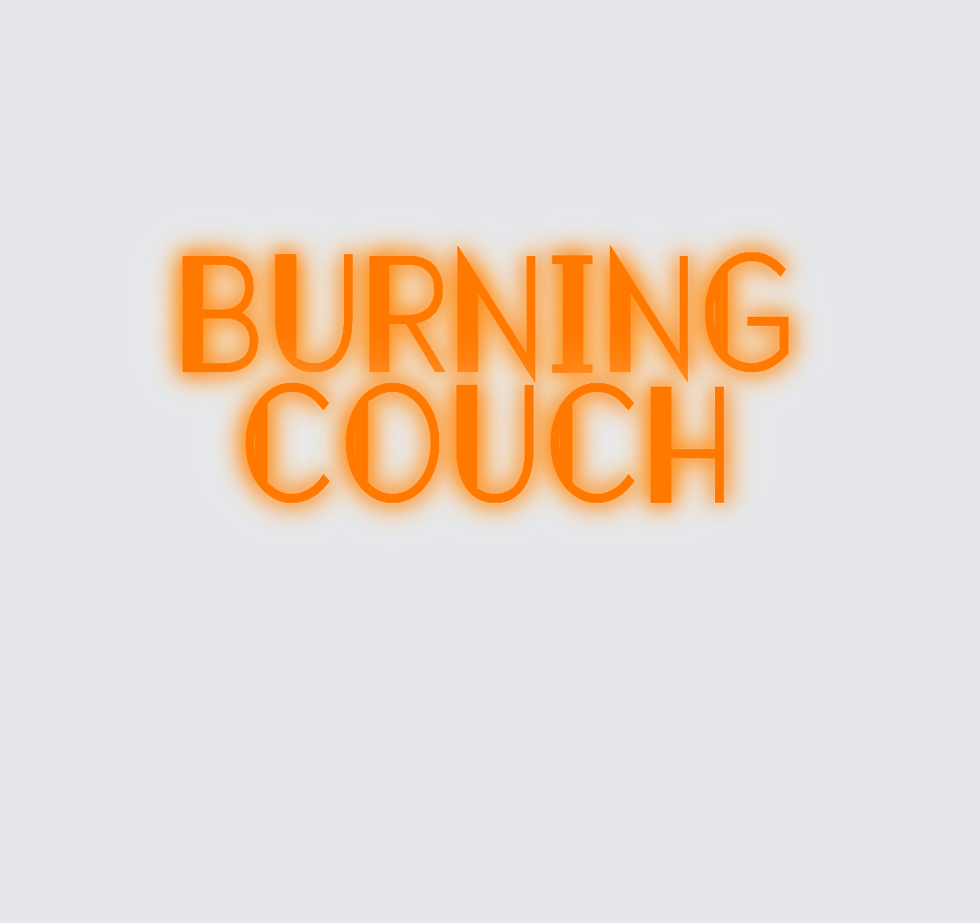 Custom neon sign - Burning Couch