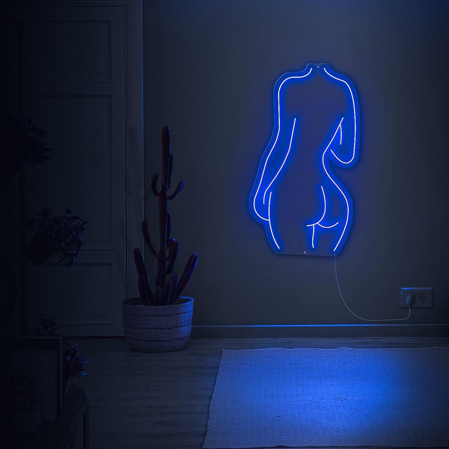 Female Back Silhouette Neon Sign - NeonFerry