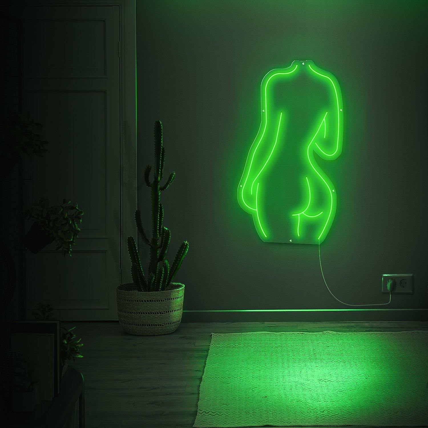 Female Back Silhouette Neon Sign - NeonFerry