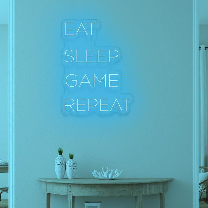 EAT SLEEP GAME REPEAT - NeonFerry