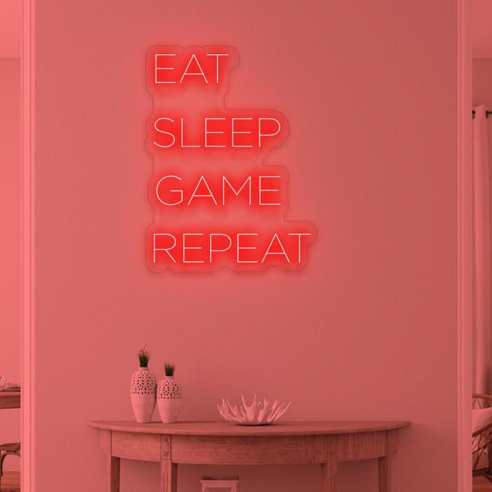 EAT SLEEP GAME REPEAT - NeonFerry