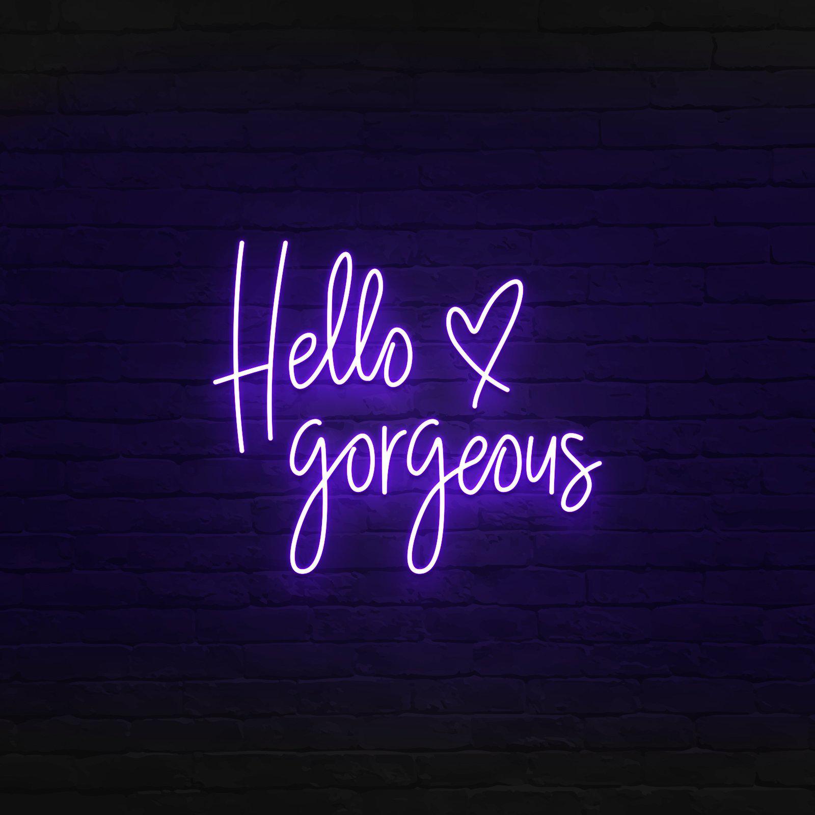 'HELLO GORGEOUS' NEON SIGN - NeonFerry