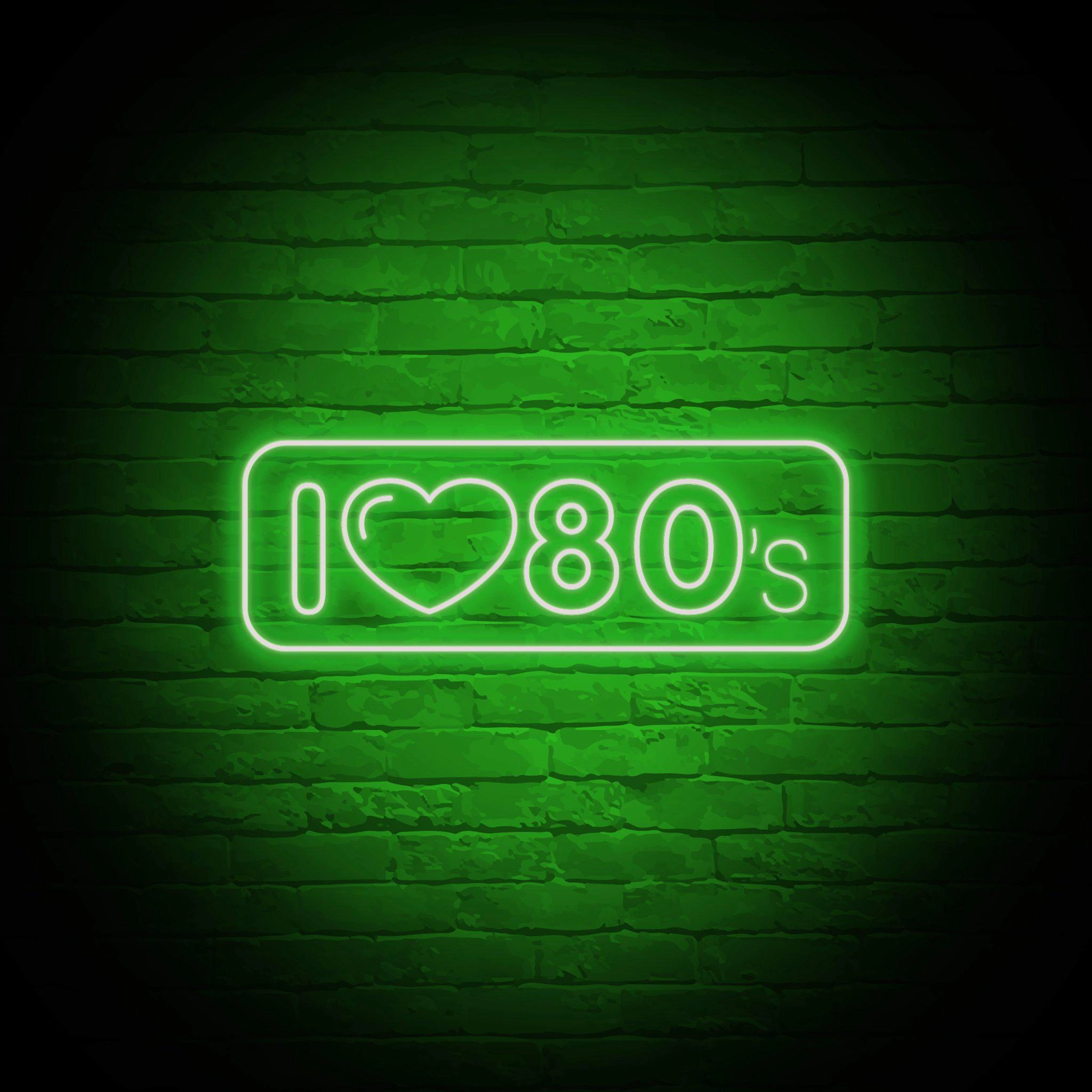 'I LOVE 80'S' NEON SIGN - NeonFerry