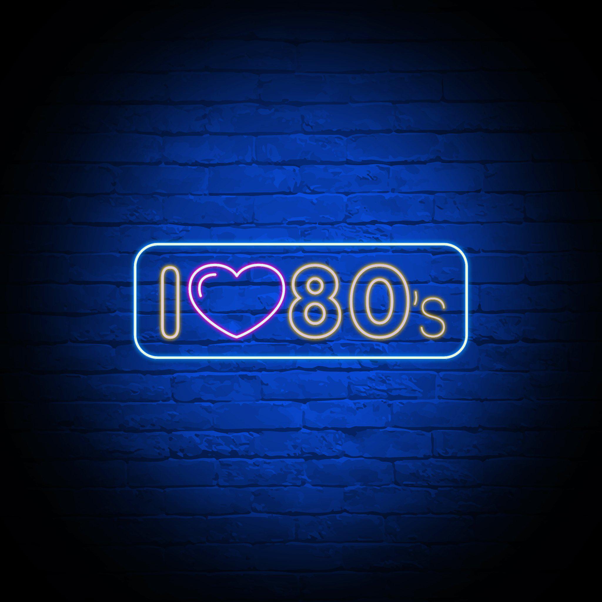 'I LOVE 80'S' NEON SIGN - NeonFerry