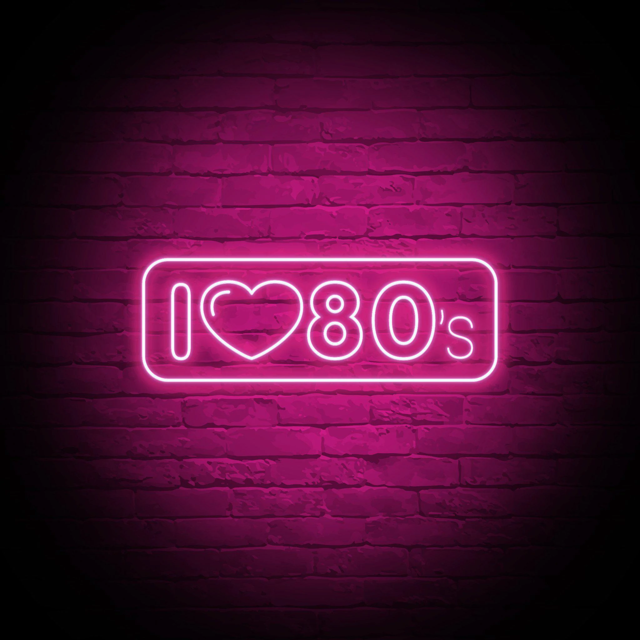 'I LOVE 80'S' NEON SIGN - NeonFerry