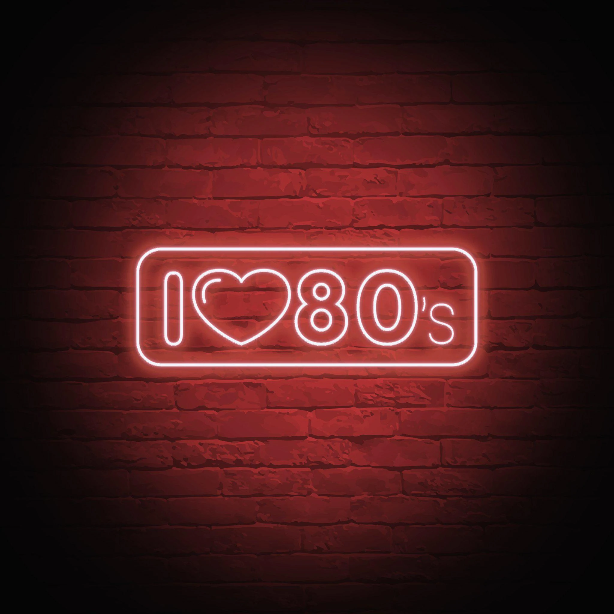 'I LOVE 80'S' NEON SIGN - NeonFerry