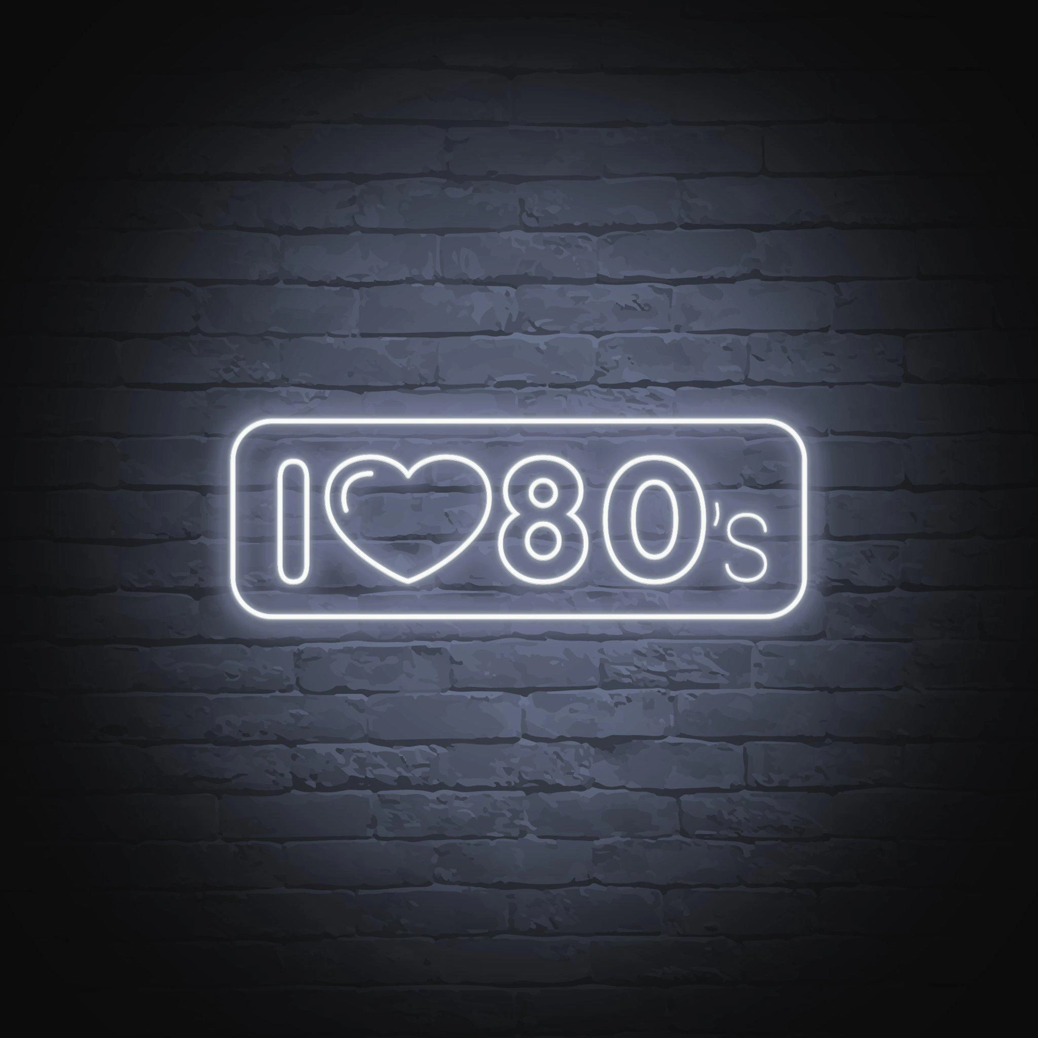 'I LOVE 80'S' NEON SIGN - NeonFerry