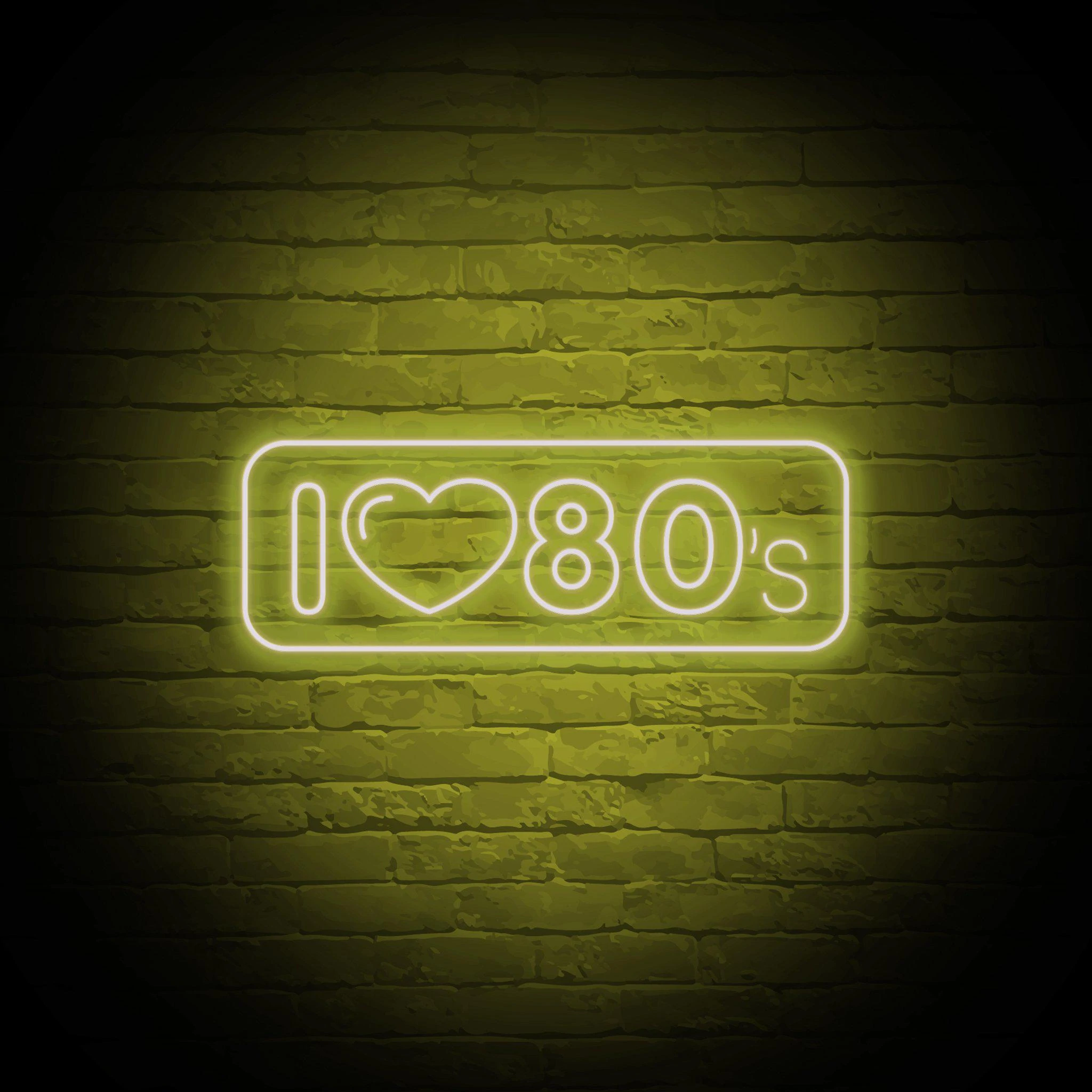 'I LOVE 80'S' NEON SIGN - NeonFerry