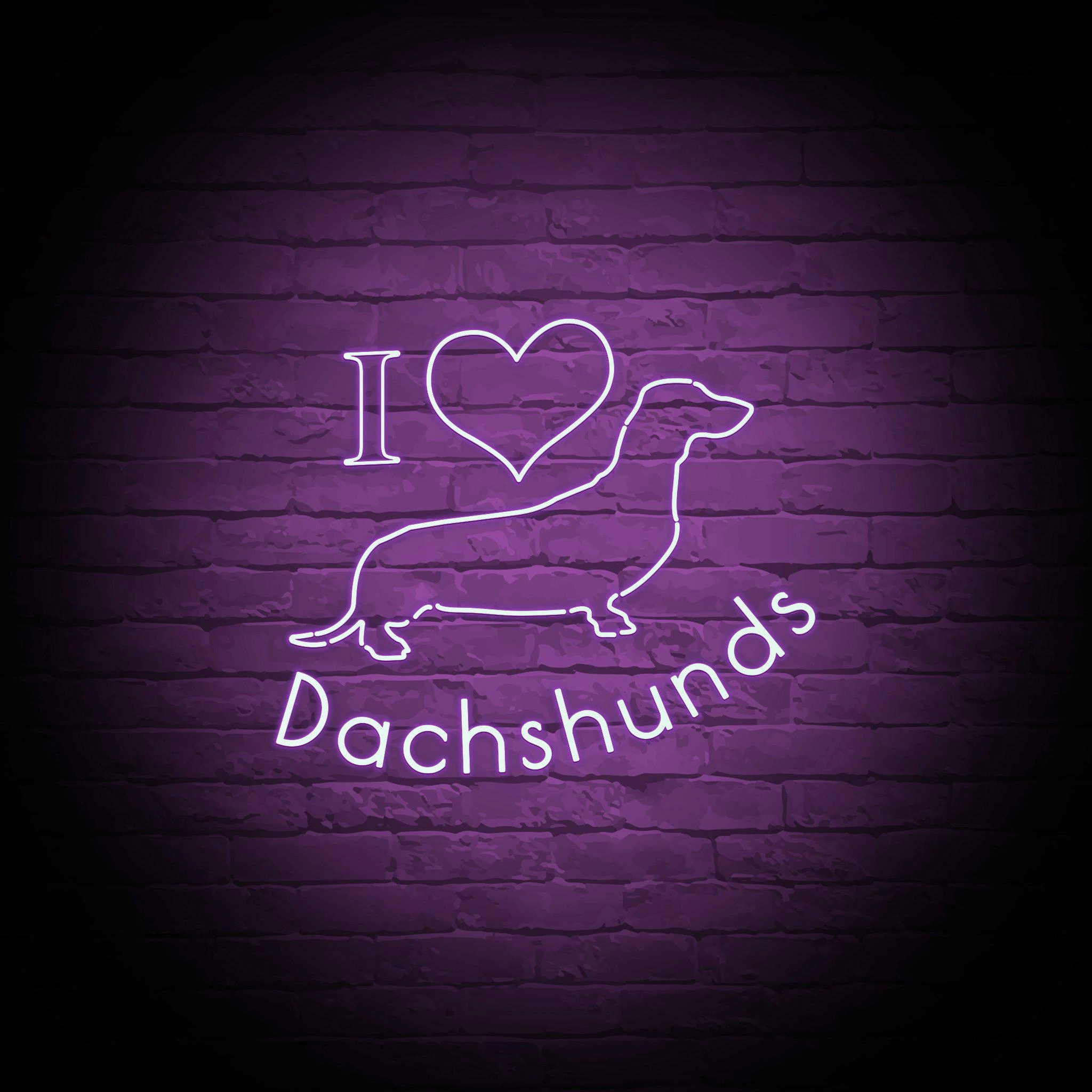 'I LOVE DACHSHUNDS' NEON SIGN - NeonFerry