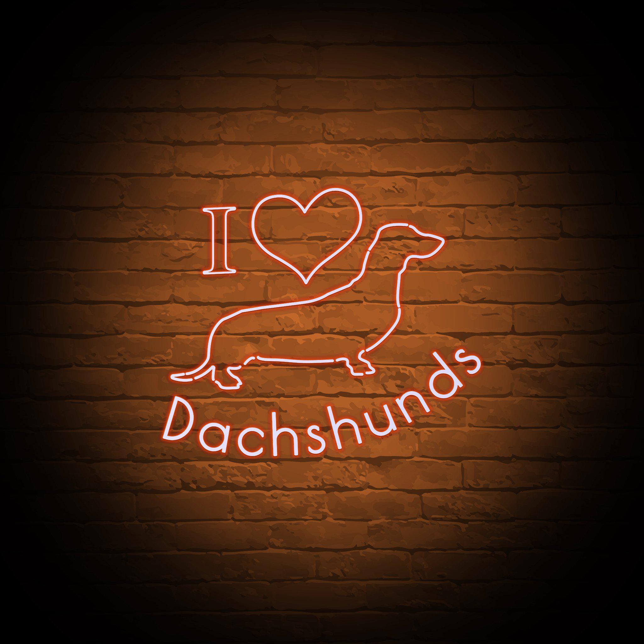 'I LOVE DACHSHUNDS' NEON SIGN - NeonFerry