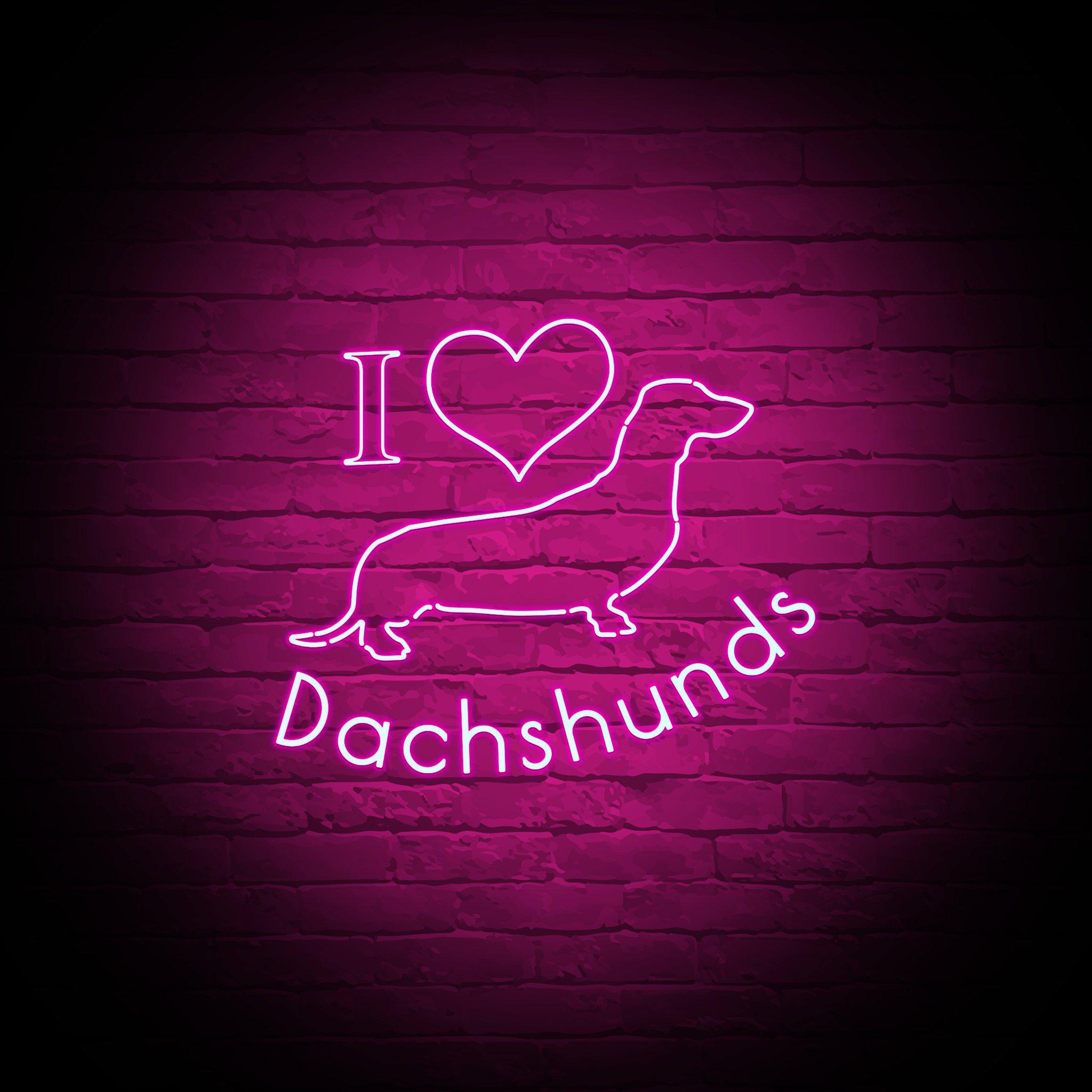 'I LOVE DACHSHUNDS' NEON SIGN - NeonFerry