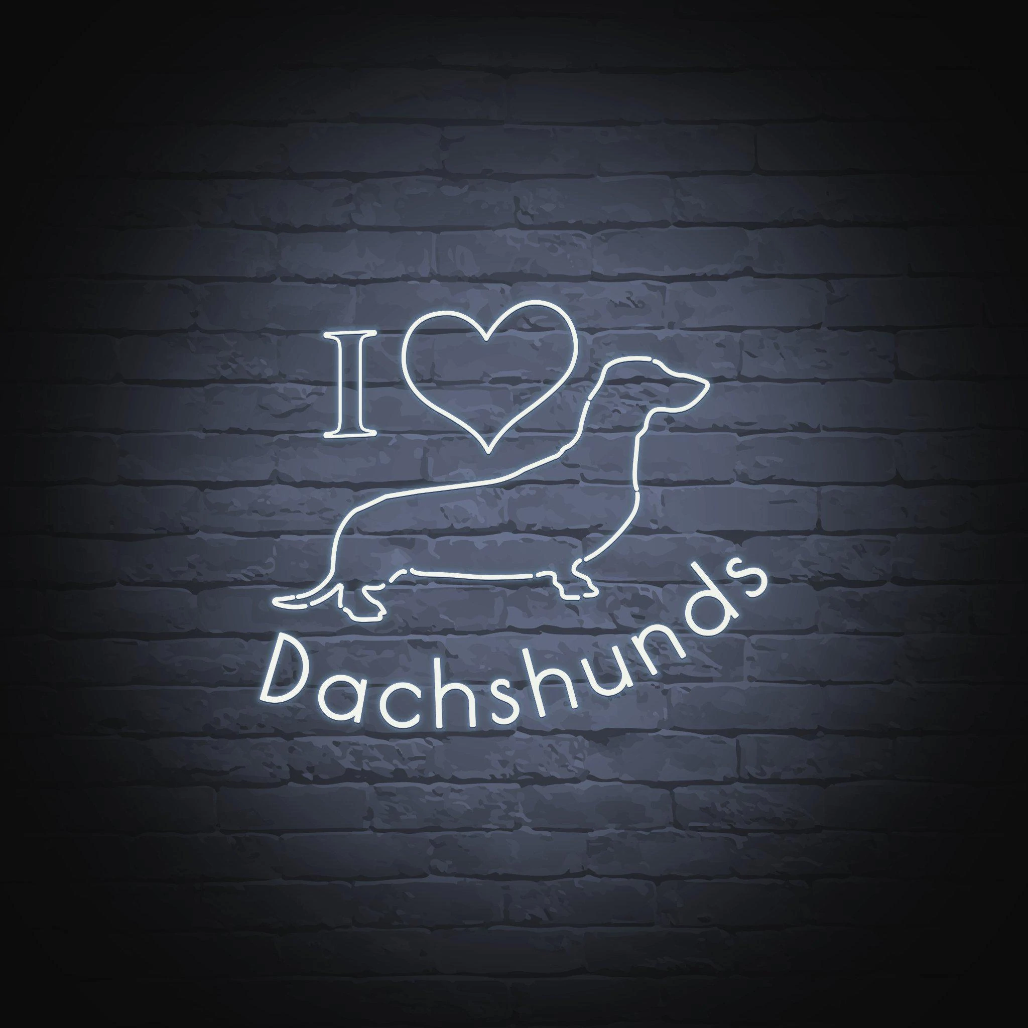 'I LOVE DACHSHUNDS' NEON SIGN - NeonFerry