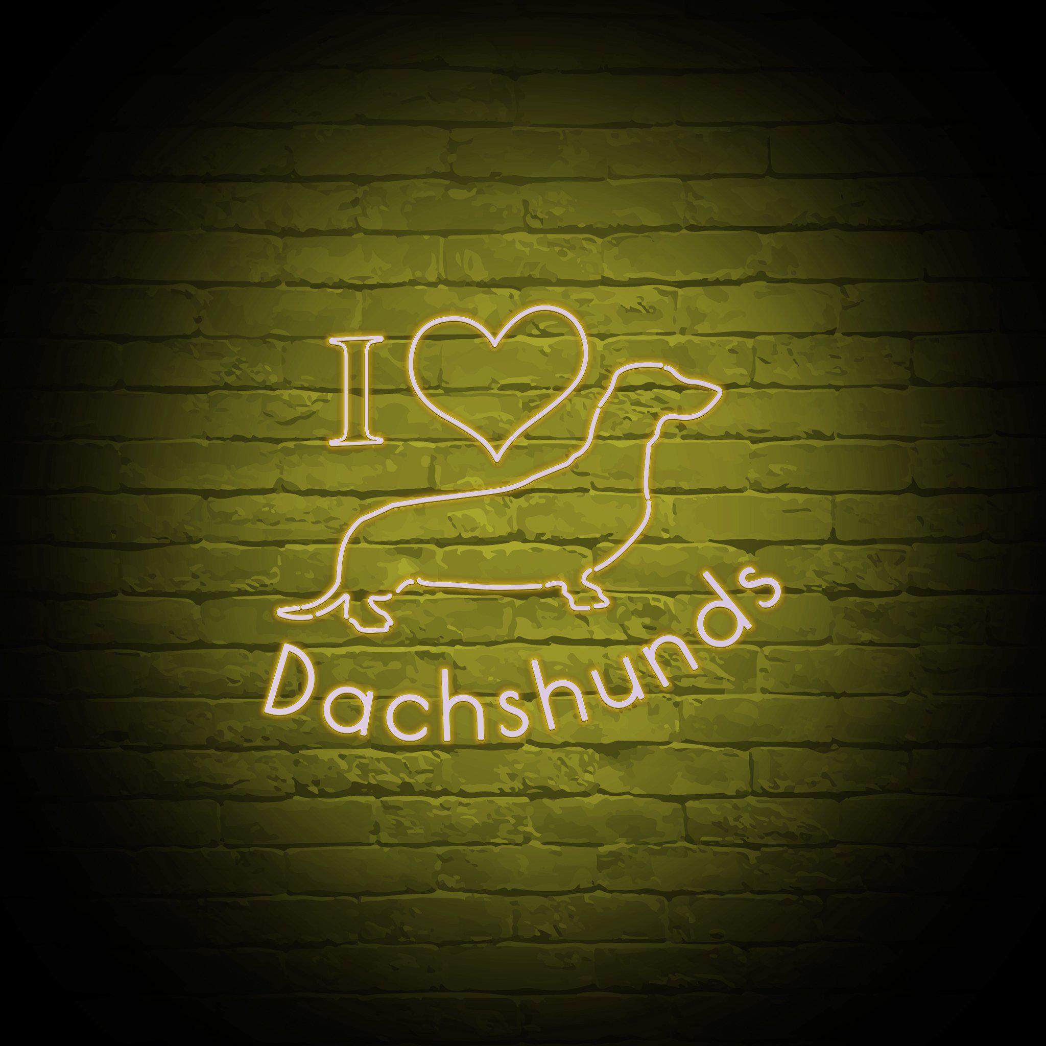 'I LOVE DACHSHUNDS' NEON SIGN - NeonFerry