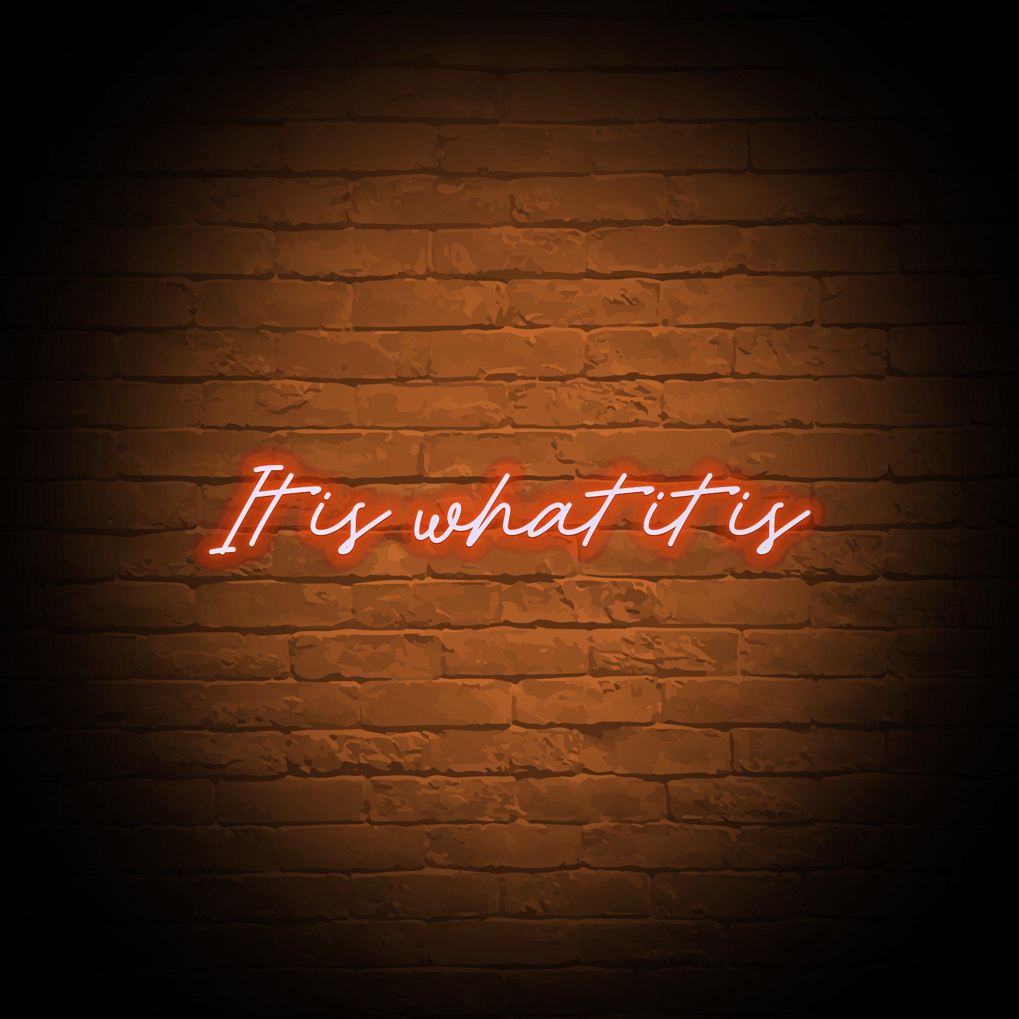 'IT IS WHAT IT IS' NEON SIGN - NeonFerry