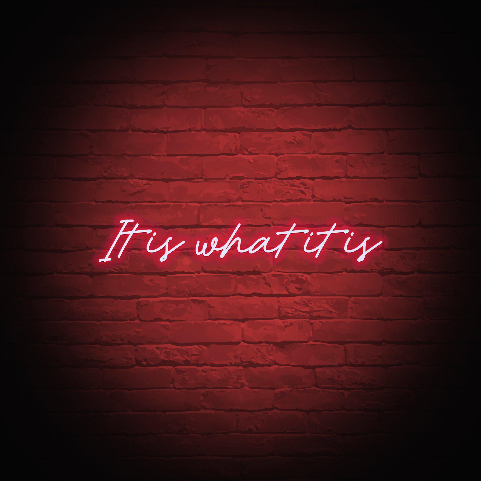 'IT IS WHAT IT IS' NEON SIGN - NeonFerry