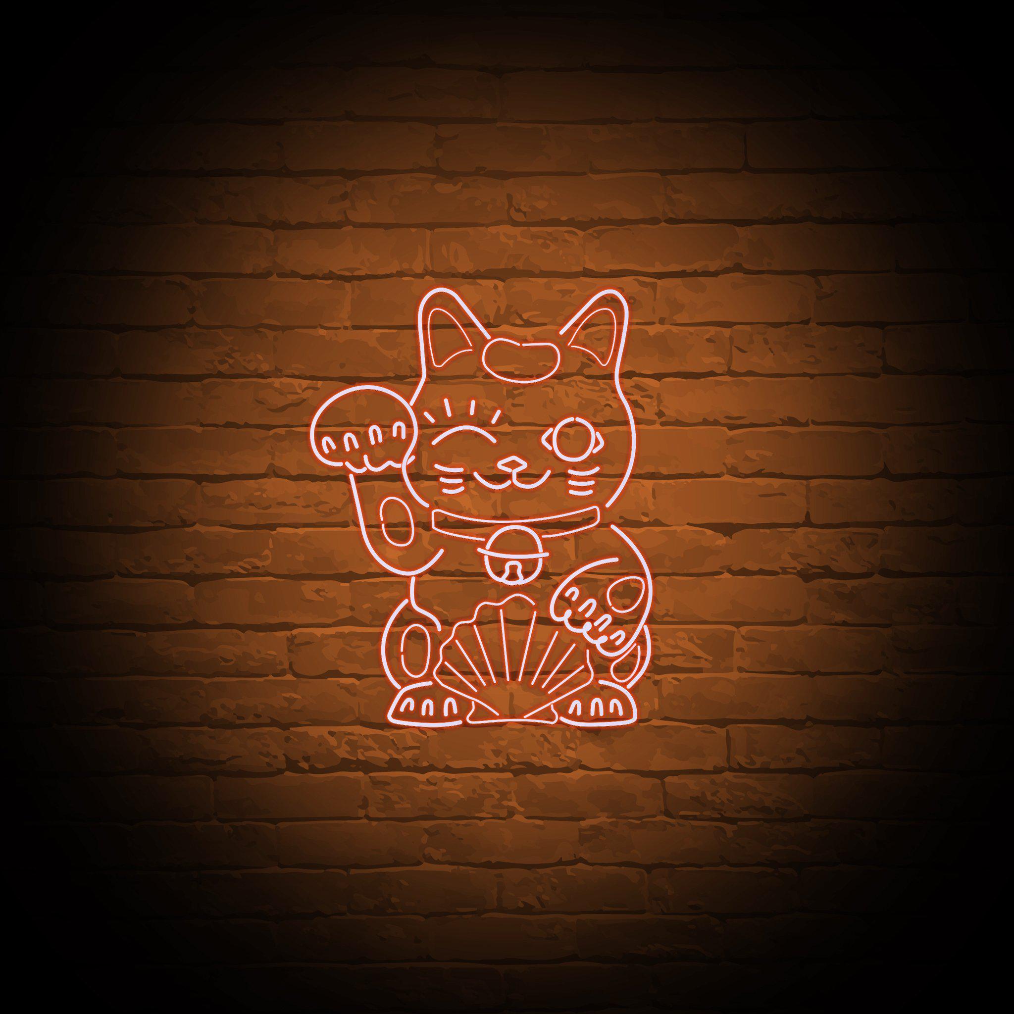 'LUCKY CAT' NEON SIGN - NeonFerry