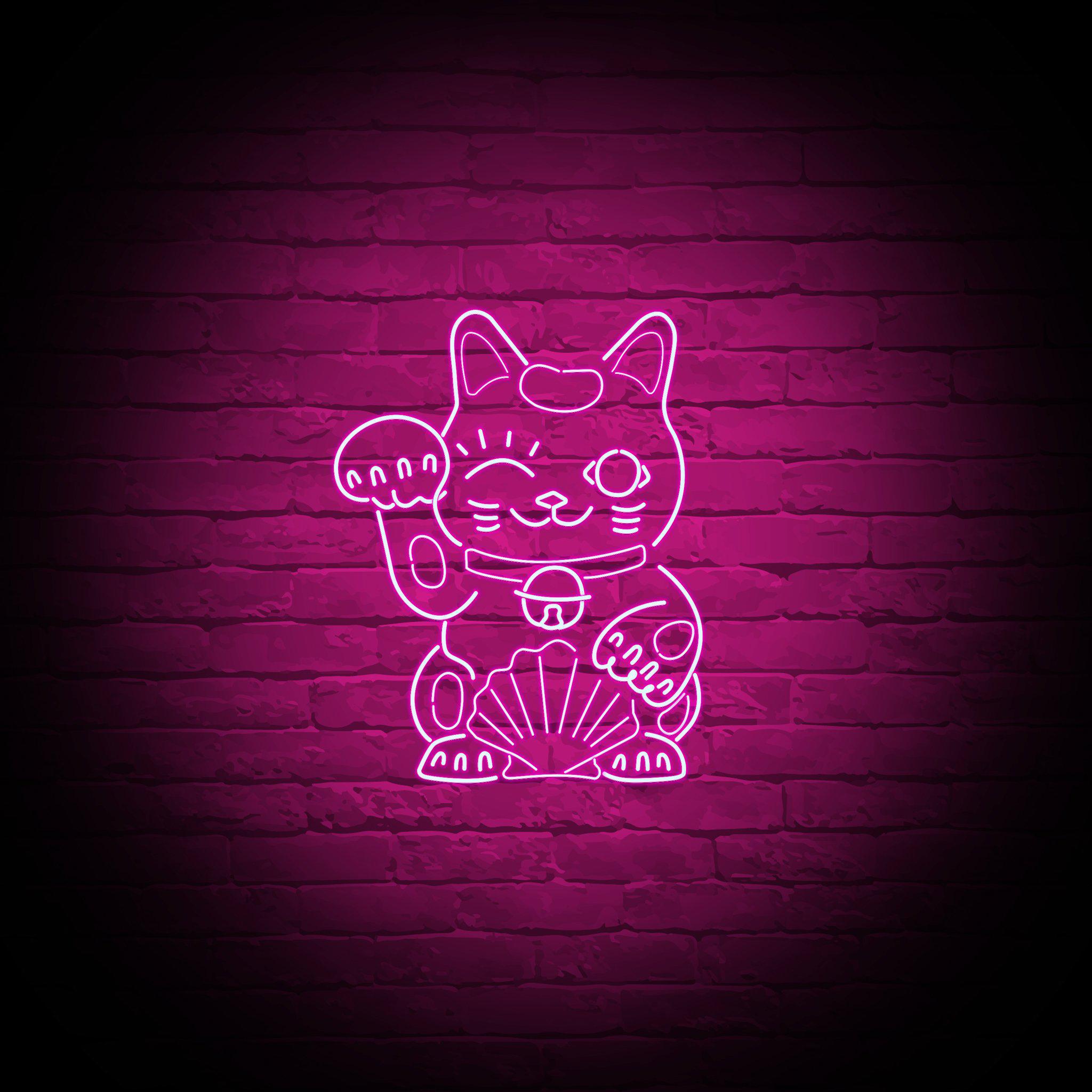 'LUCKY CAT' NEON SIGN - NeonFerry