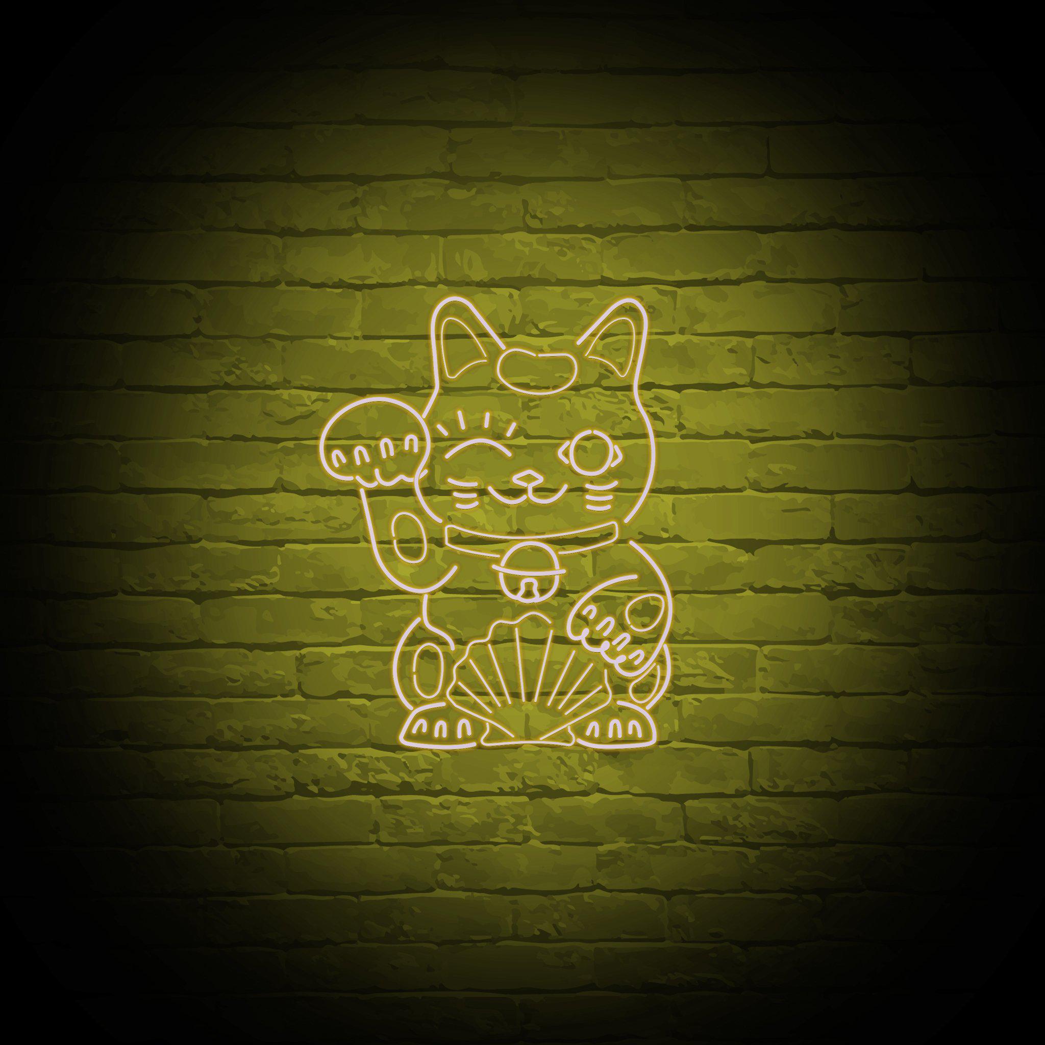 'LUCKY CAT' NEON SIGN