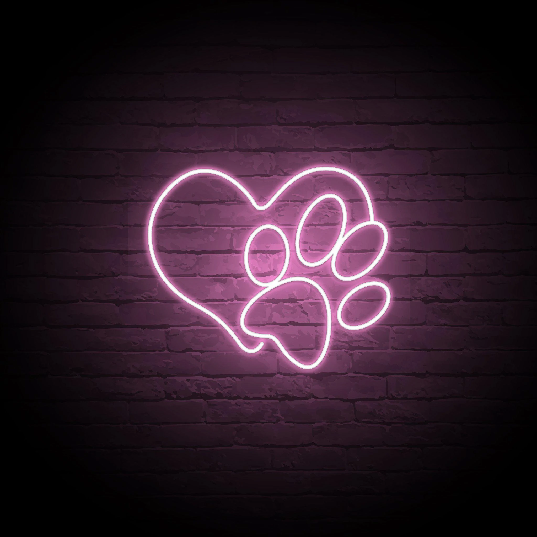 'PAW LOVE' NEON SIGN - NeonFerry