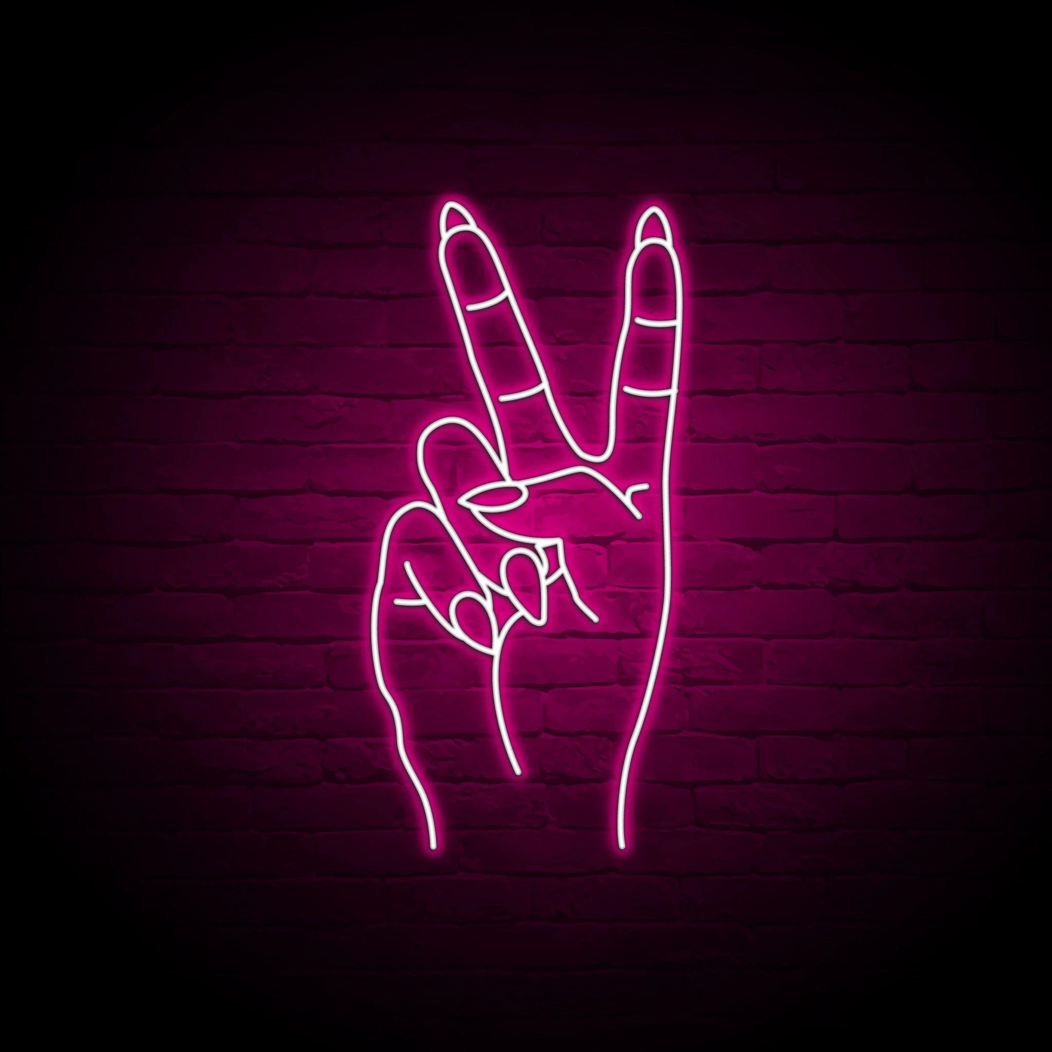 'PEACE FINGERS' NEON SIGN - NeonFerry
